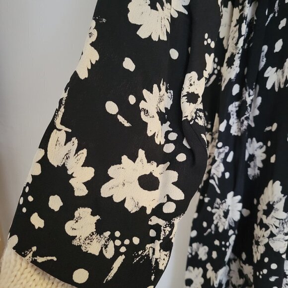 JM by Shelli Segal Vintage Maternity Floral Print Jewel Button Long Sleeve Dress - Picture 11 of 15